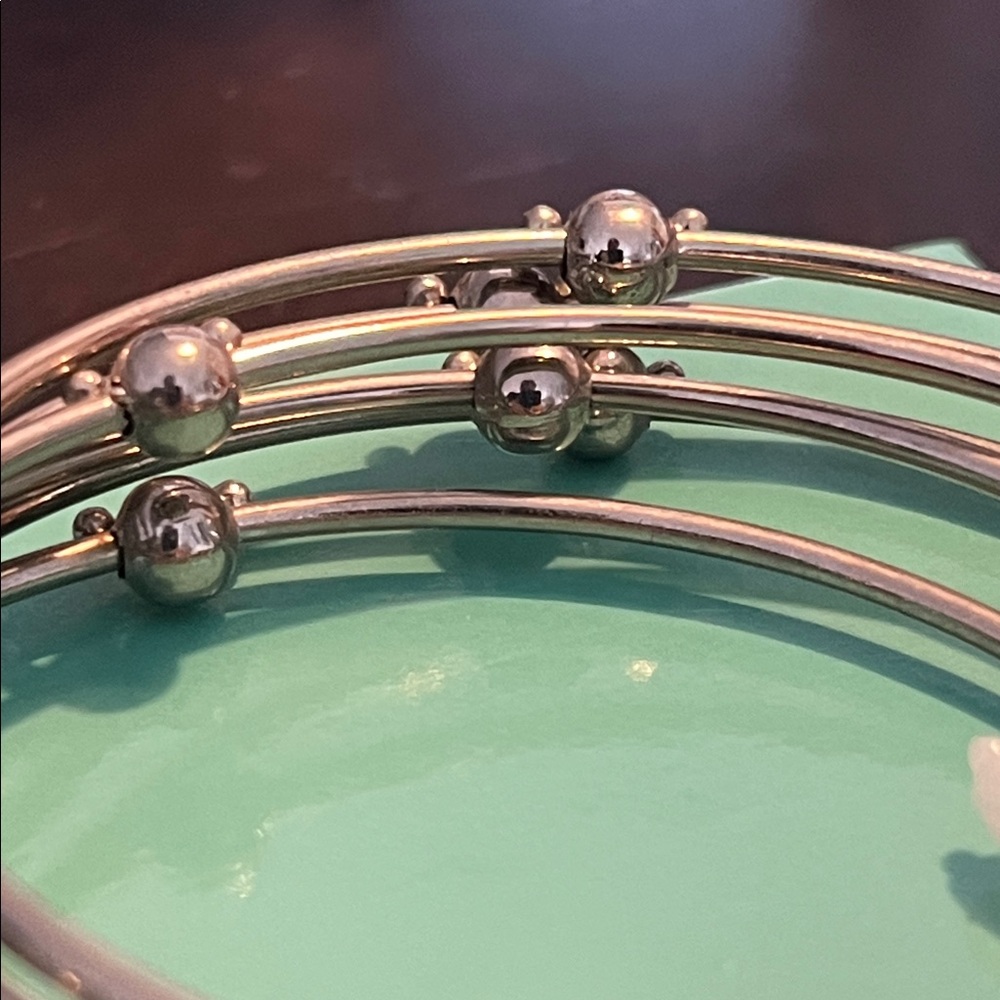 Silver Beaded Bangles - Picture 7 of 12